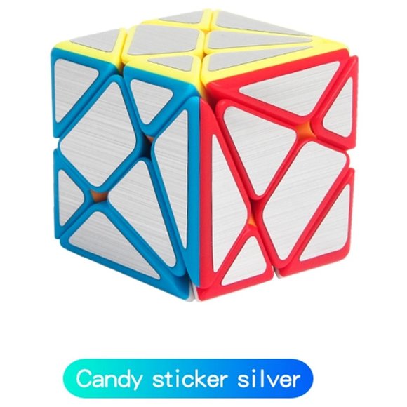 New Magic Stone Cube With Silver Golden Carbon Fiber Sticker 3x3 - Picture 2 of 3